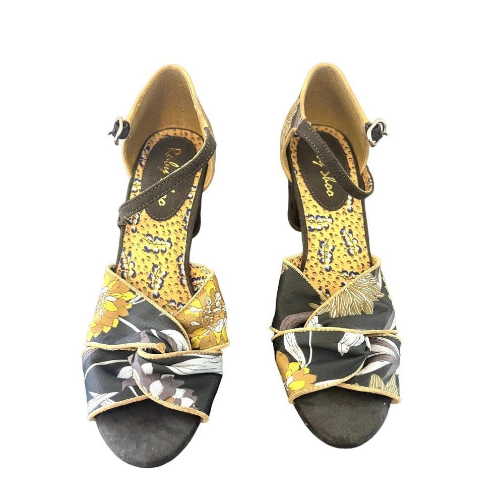 Ruby Shoo Xanthe Peeptoe Heels Retro 1960s Heels 7